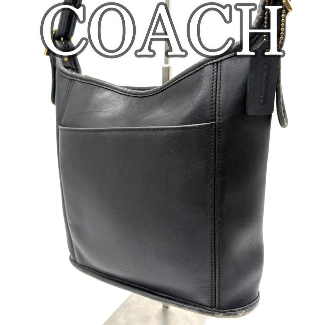 COACH コーチ オールドコーチ レザー ショルダーバッグ ブラック Y2K 00s レトロ ミニワンショルダー 本革 Vintage Leather Shoulder Bag 黒