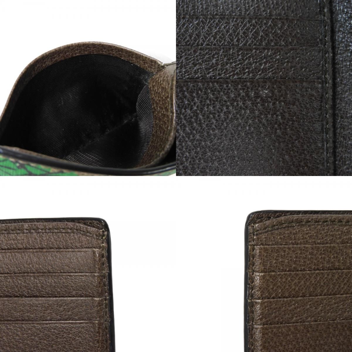 グッチ トライフォールド ウォレット レザー GUCCI グッチ タイガー ショート フォールド ウォレット