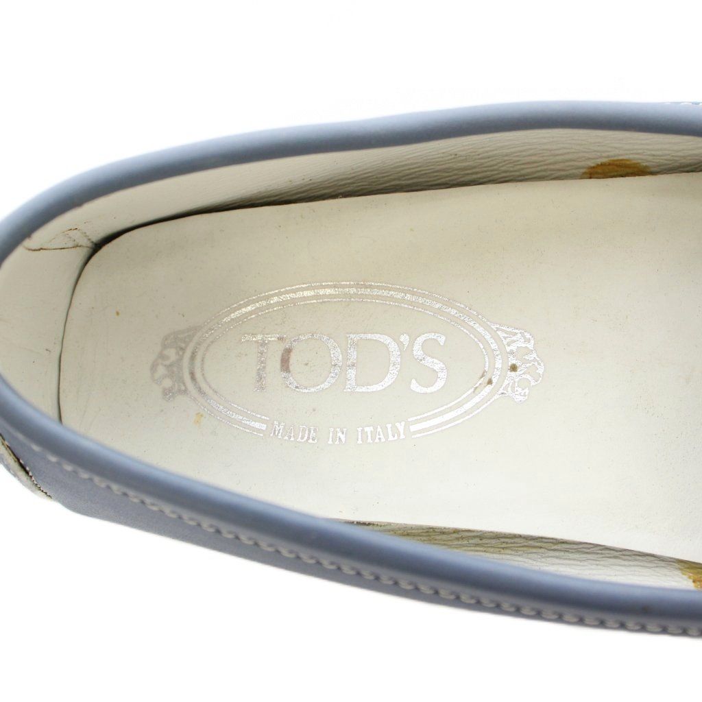 トッズ TOD S ドライビングシューズ モカシン ローファー レザー 37 水色 |KU KIN-KAAI_COM