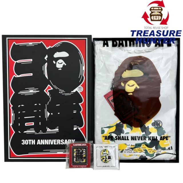 A BATHING APE 30TH ANNIV. APE HEAD TEE SET BAPE STORE 大阪