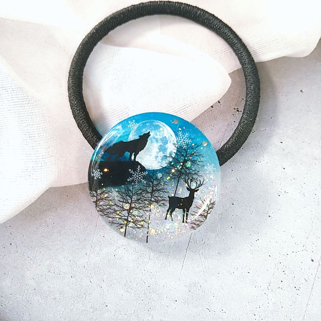 【772】ハンドメイド　レジン　ヘアゴム　ポニーフック 772】ハンドメイドレジンヘアゴムポニーフック