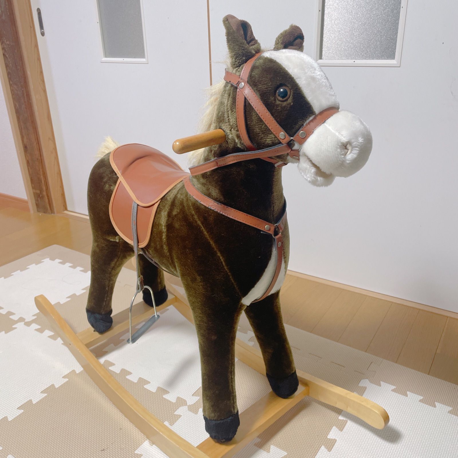 音も出るシッポも振るロッキングホース 音も出るシッポも振る☆ロッキングホース☆木馬 - メルカリ
