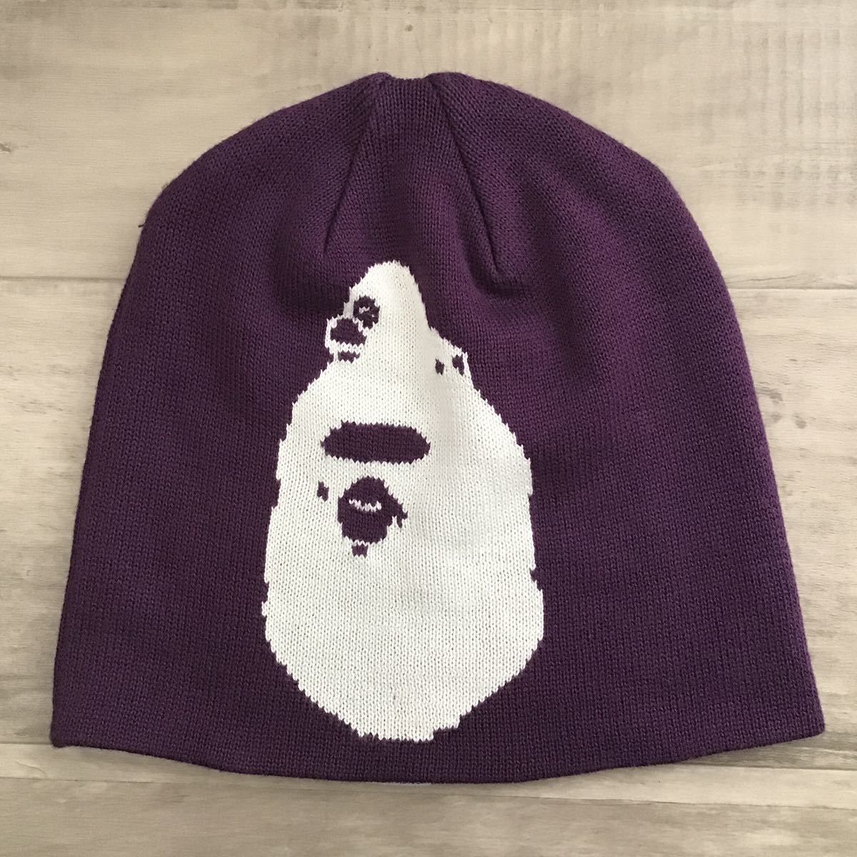 カラーオレンジ希少　A BATHING APE  ニットキャップ　ビーニー　　nigo