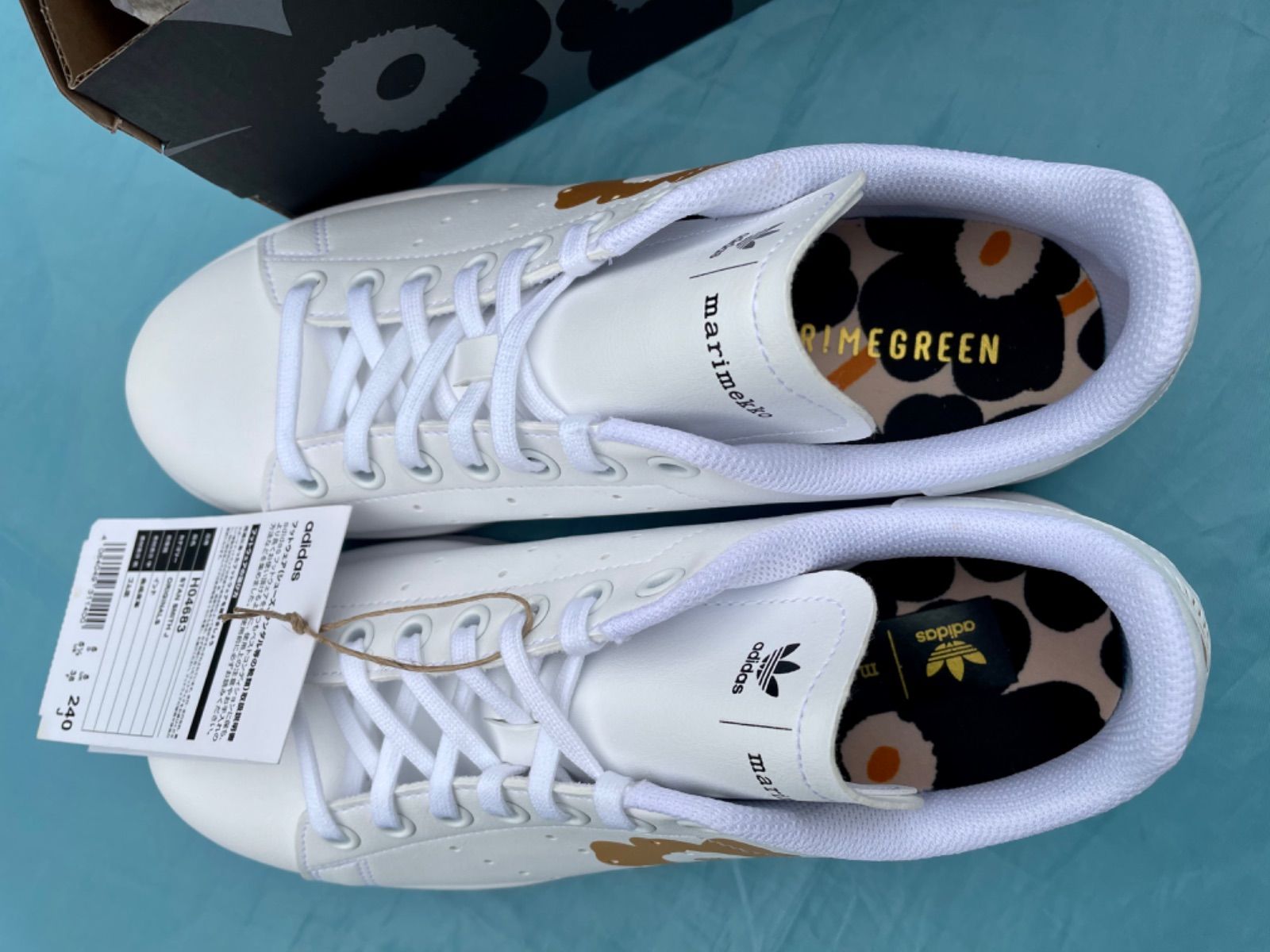 【24cm】マリメッコ　× アディダス　スタンスミス　スニーカー adidas アディダス STAN SMITH J スタンスミス J マリメッコ