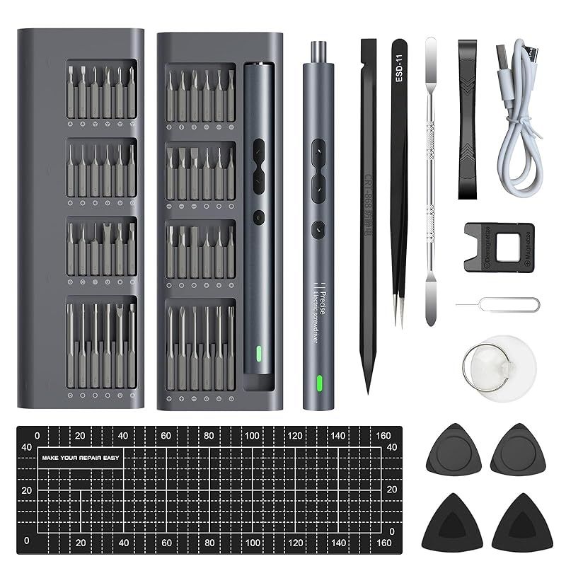 電動精密ドライバー 62 in 1 電動 静音設計 USB充電式 コンパクト 電動精密ドライバー 62 in 1 電動 静音設計 USB充電式 コンパクト