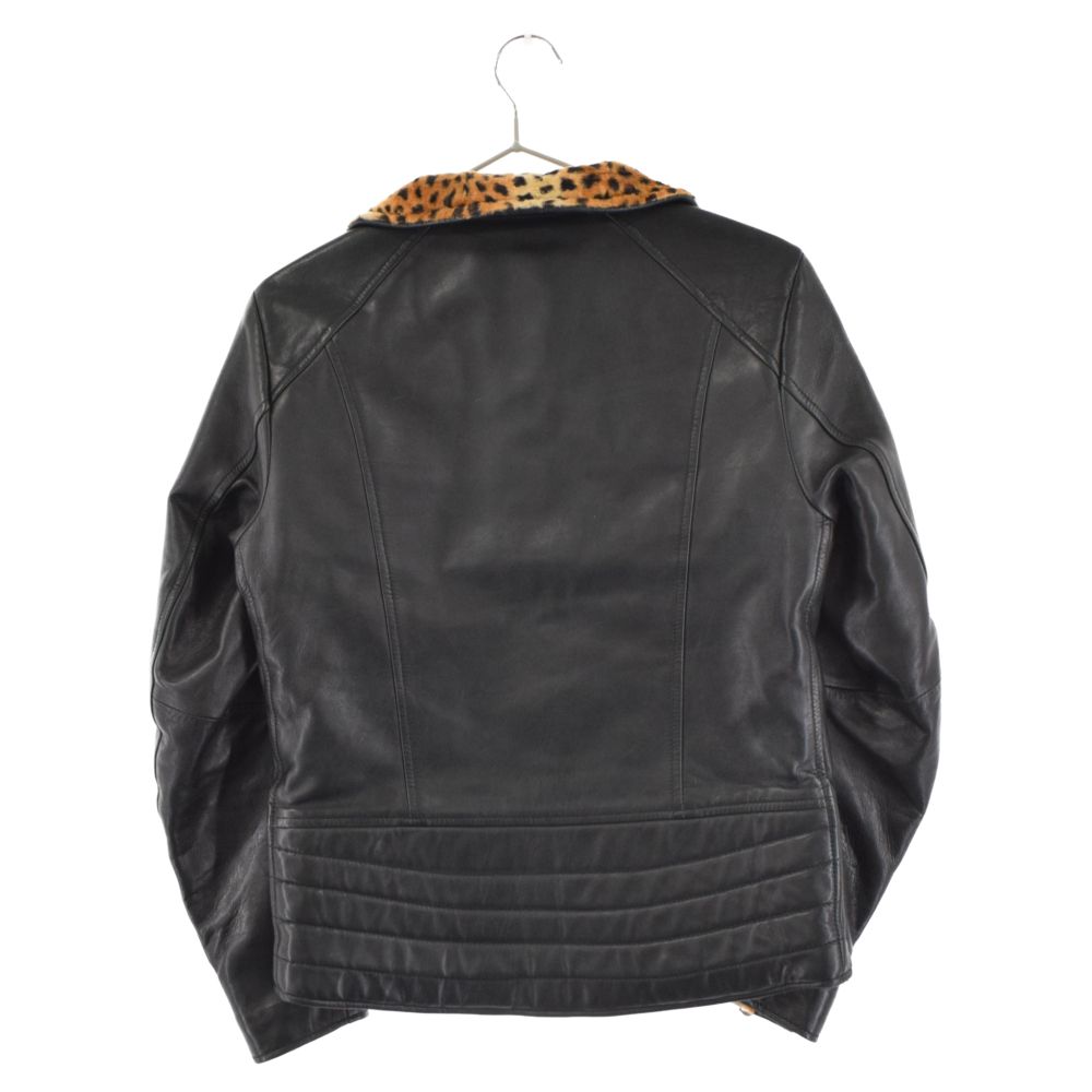 Neighborhood Leopard Print Leather Jacket