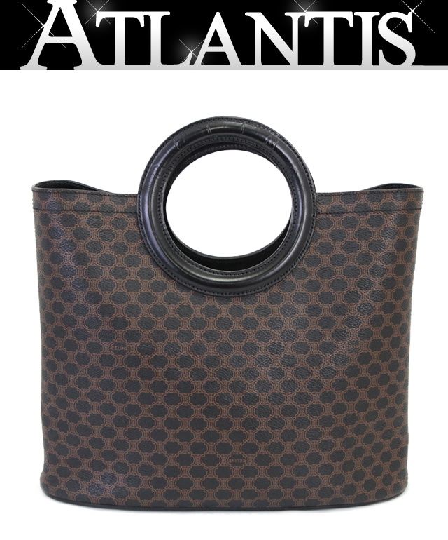 美品 セリーヌ CELINE ヴィンテージ サークルロゴハンドル 