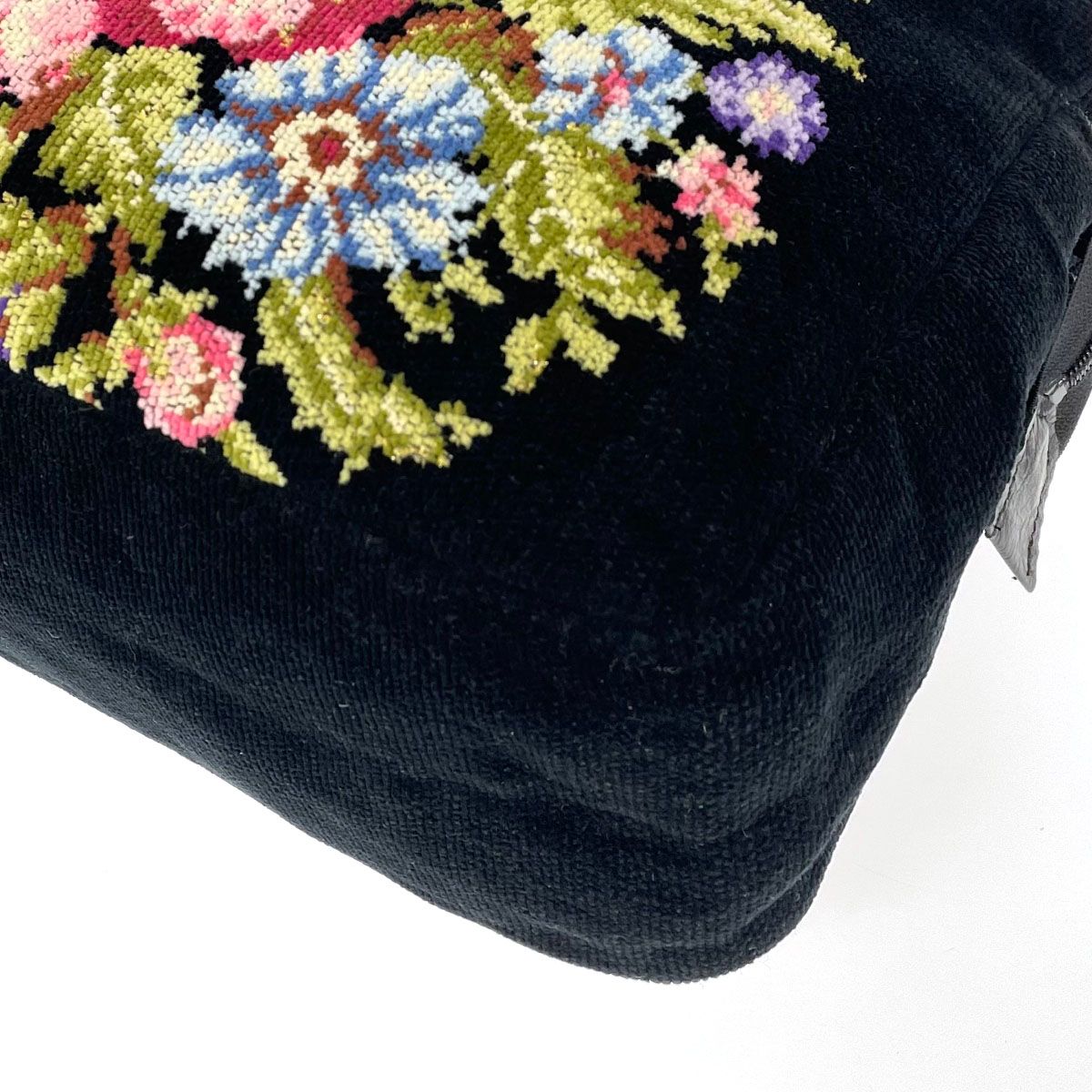 フェイラー FEILER ショルダーバッグ パイル地 花柄 メッシュ ブラック 鞄 カバン ba10dt-rk05r00377