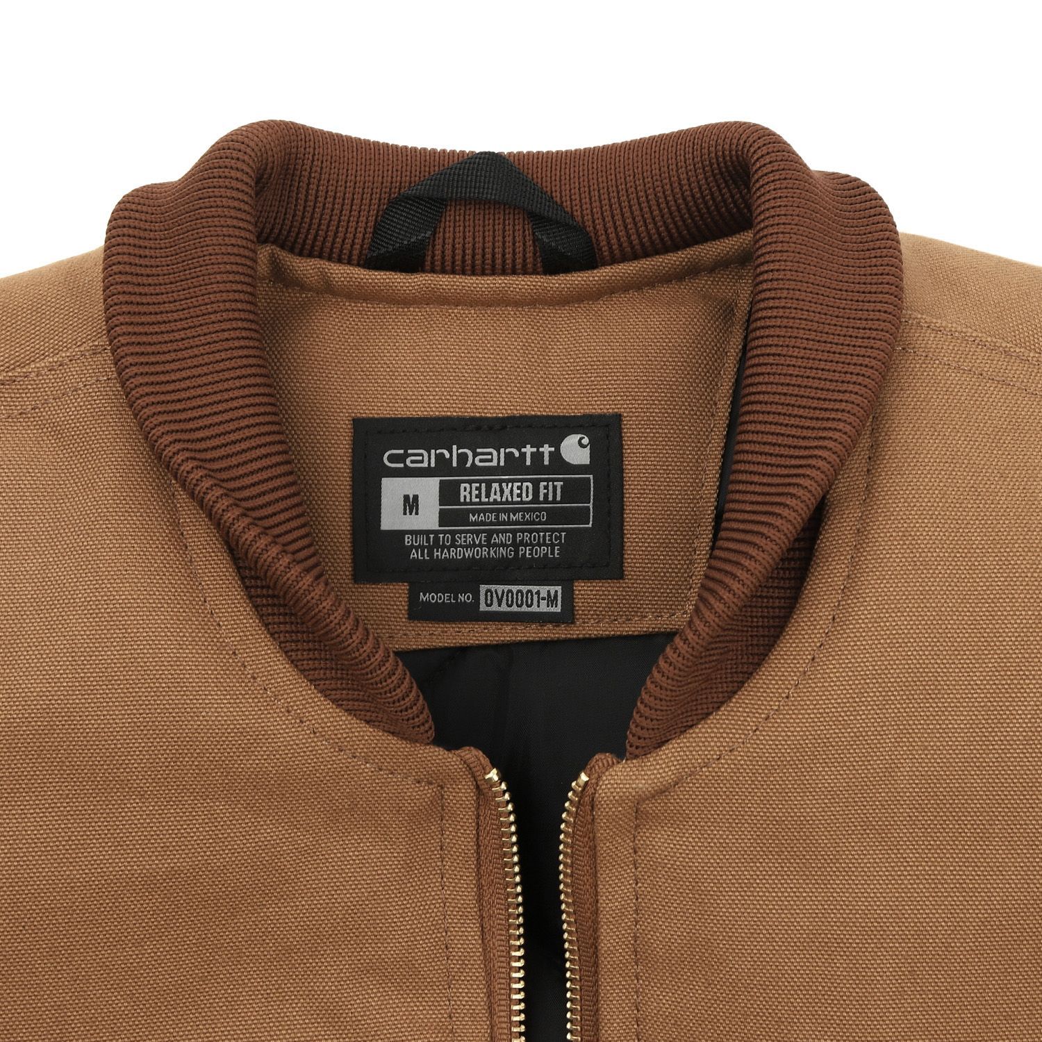 新品】 カーハート CARHARTT ジップ ベスト CARHARTT BROWN カーハート
