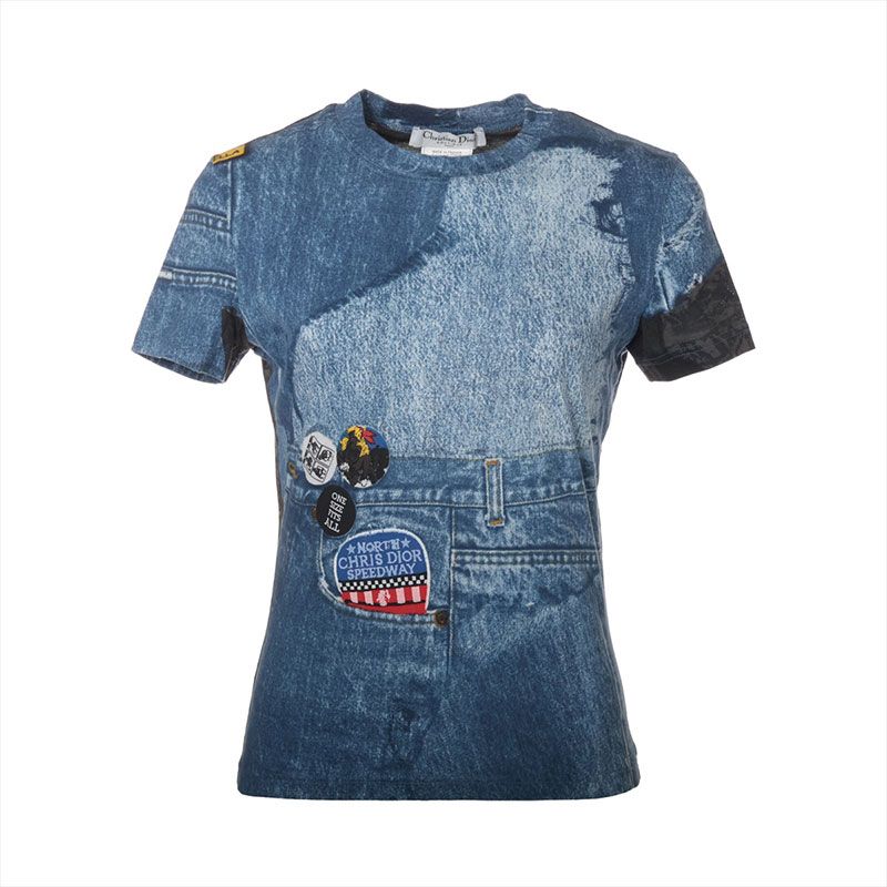 vintage ディオール ガリアーノ期 デニム ロゴ tシャツ 半袖 vintage ディオール ガリアーノ期 デニム ロゴ tシャツ 半袖
