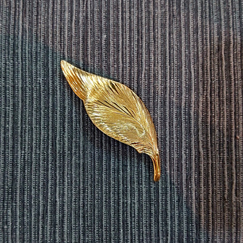 クリスチャン ディオール フェザー 羽 ゴールド ブローチ ヴィンテージ レア！
