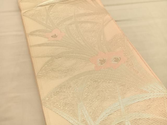 平和屋着物＊夏物　六通柄袋帯　桔梗　金銀糸　正絹　逸品　未使用　BAAU1683hv 平和屋着物＊夏物 六通柄袋帯 桔梗 金銀糸 正絹 逸品 BAAU1679hv