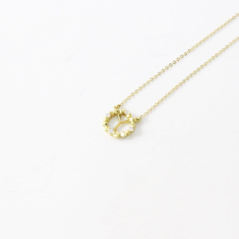 美品 アーカー AHKAH イニシャルストーンレメディネックレス Y 