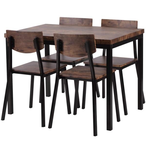 ダイニングテーブル 5点セット 食卓テーブル 4人掛け 幅110cm