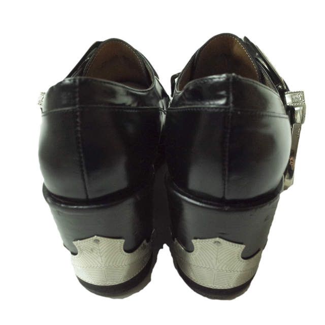 TOGA PULLA トーガ プルラ Metal Buckled Wedge Heel Monk Strap Shoes ...