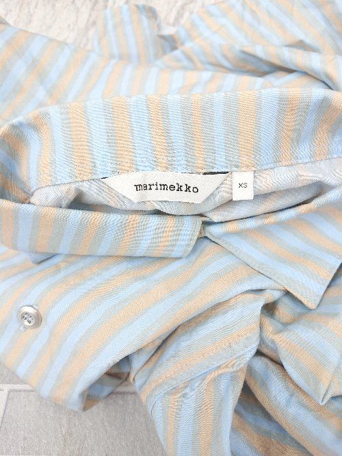 marimekko ストライプ ロングシャツ ベージュ marimekko ストライプ ロングシャツ ベージュ Marimekko/shirt