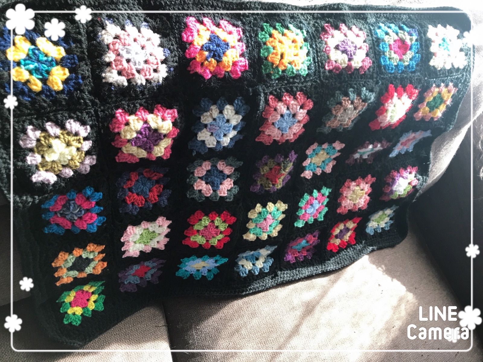 モチーフ繋ぎのブランケット＆マルチカバー セール