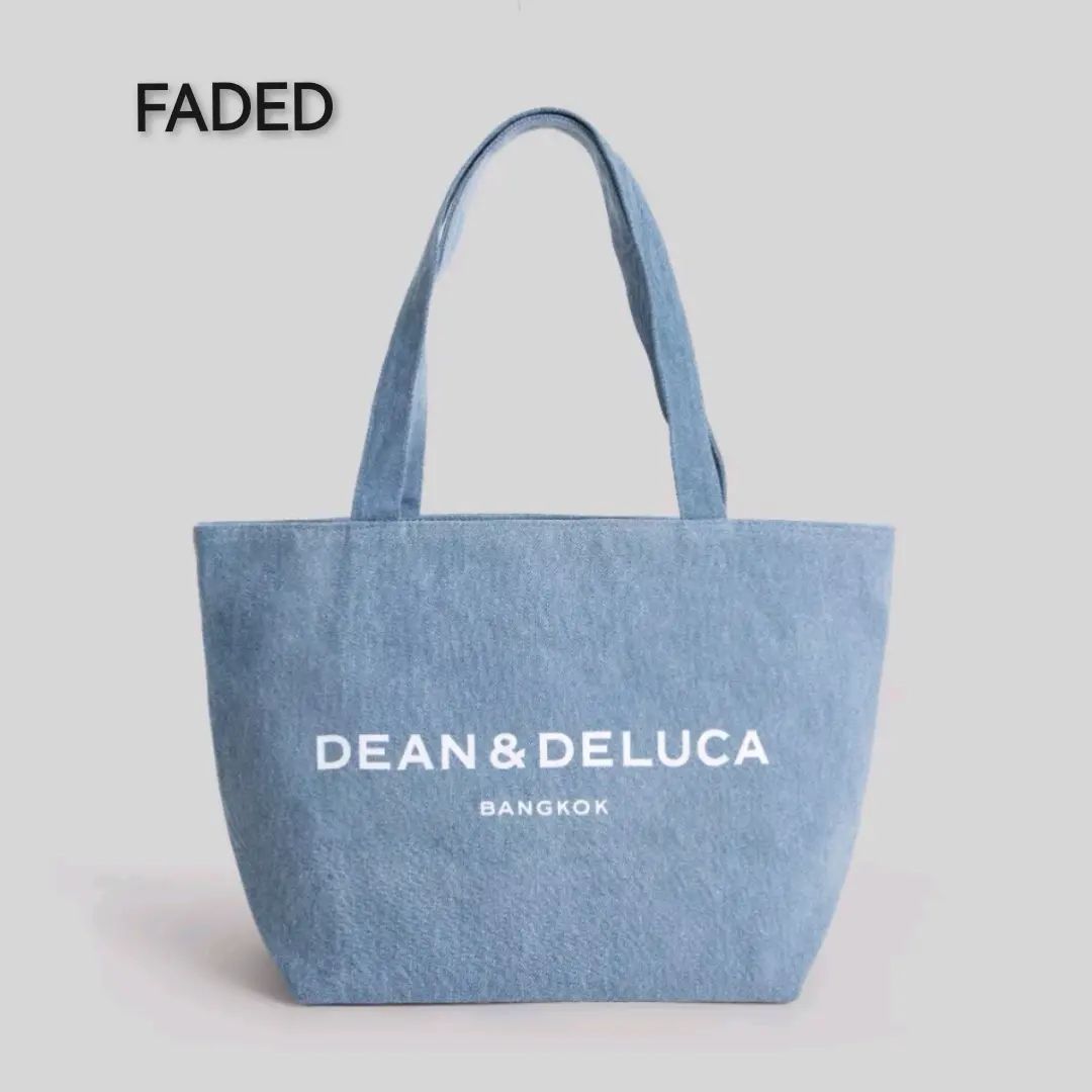 バンコク【DEAN & DELUCA】Faded Denim デニム トートバッグ L タイ限定 DEAN&DELUCA FADED デニム バンコク トートバッグ L