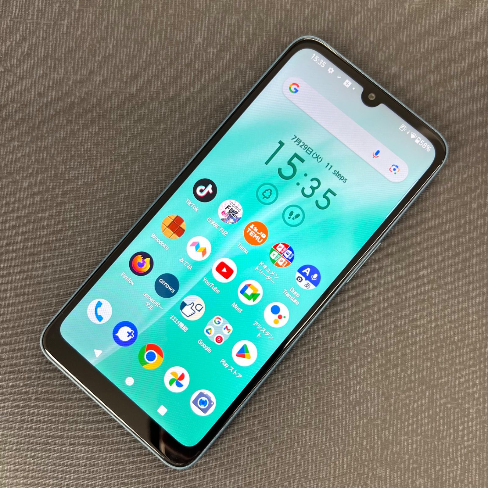 SIMロック解除済 arrows We2 64GB ネイビーグリーン FCG02