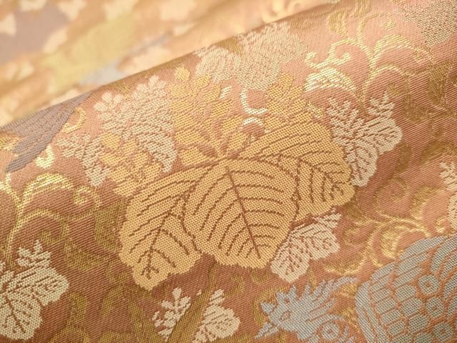 平和屋着物○西陣織 陰山織物謹製 箔屋清兵衛 六通柄袋帯 草木染 桐竹  