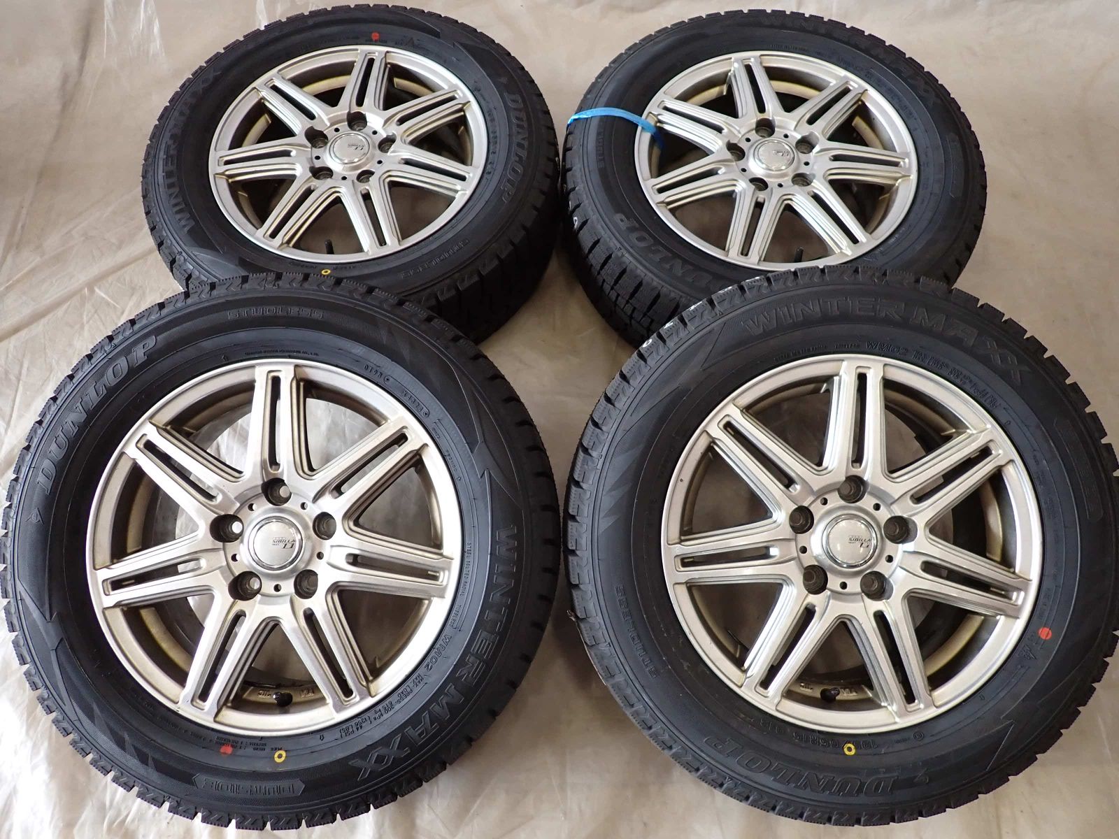 限定販売 冬 製 4本SET 会社宛 195 65R15×6J 91S ダンロップ WINTER MAXX WM02 アルミ ステップ アクセラ ヴォクシー NO D6439