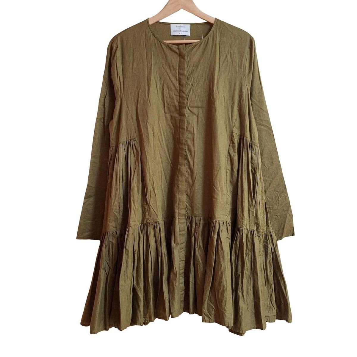 Merlette マーレット チュニック サイズS レディース - カーキ クルーネック|長袖|JOURNALSTANDARDコラボ