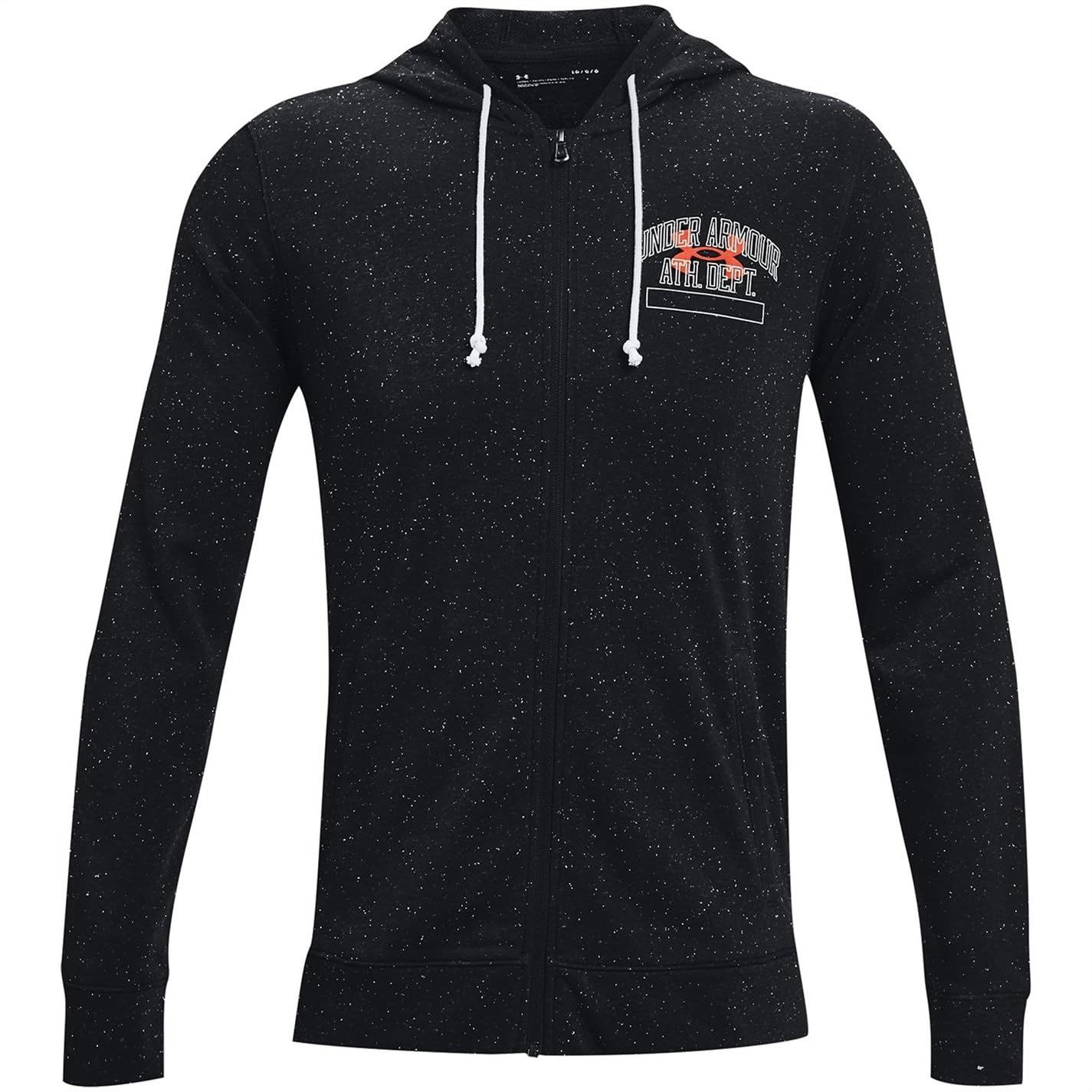 アンダーアーマー スウェットフルジップ UA RIVAL TERRY FULLZIP HOODIE スポーツウェア メンズ M メンズ ブラック