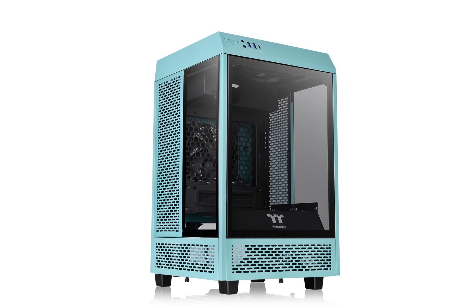 Thermaltake The Tower 100 -Turquoise- ミニタワー型PCケース CA-1R3-00SBWN-00 CS8297
