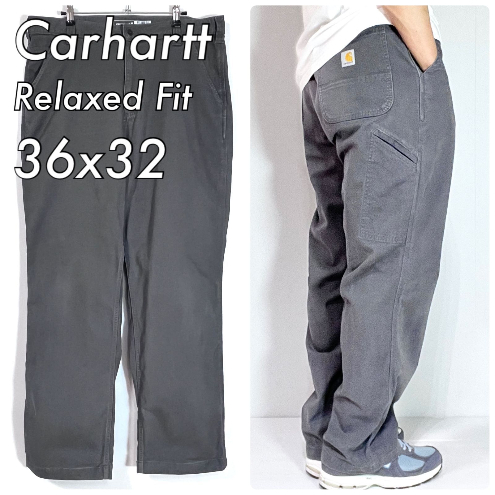 Carhartt カーハート W36L32 刺繍ロゴ ストレッチ ライトオンス ライト