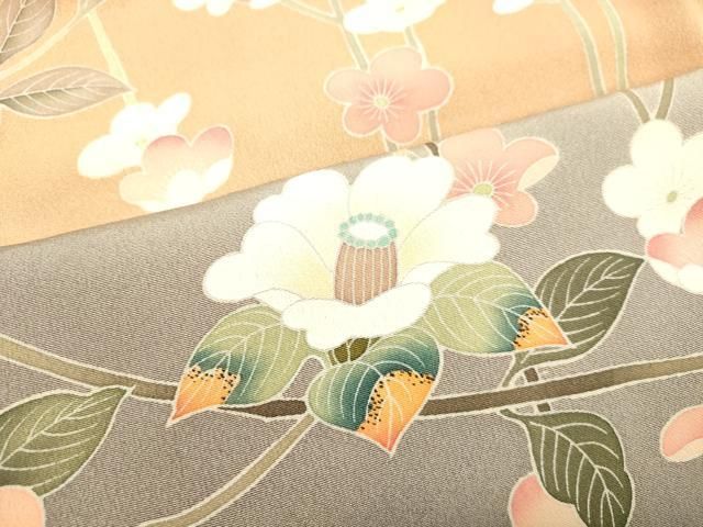 平和屋着物○訪問着 友禅 作家物 枝花文 暈し染め 正絹 逸品