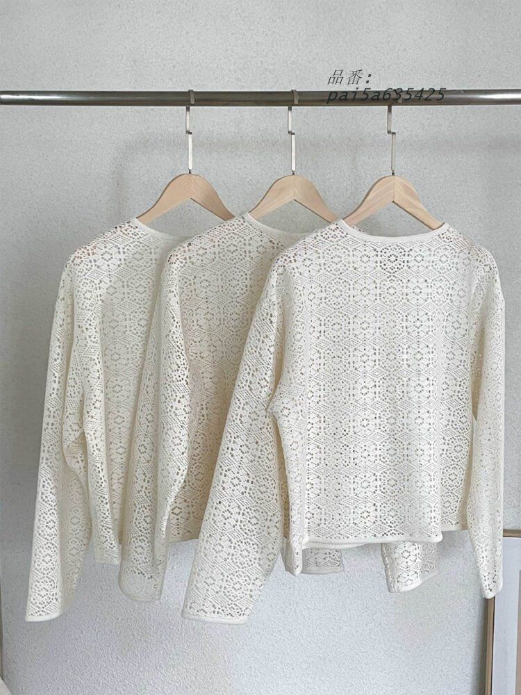  カーディガン レディース 韓国 レース アウター エレ 長袖 フェミニン ノーボレロ ジャケット おしゃれ ショート丈 pai 5 a 635425 半袖 カーディガン ボレロ アンサンブル