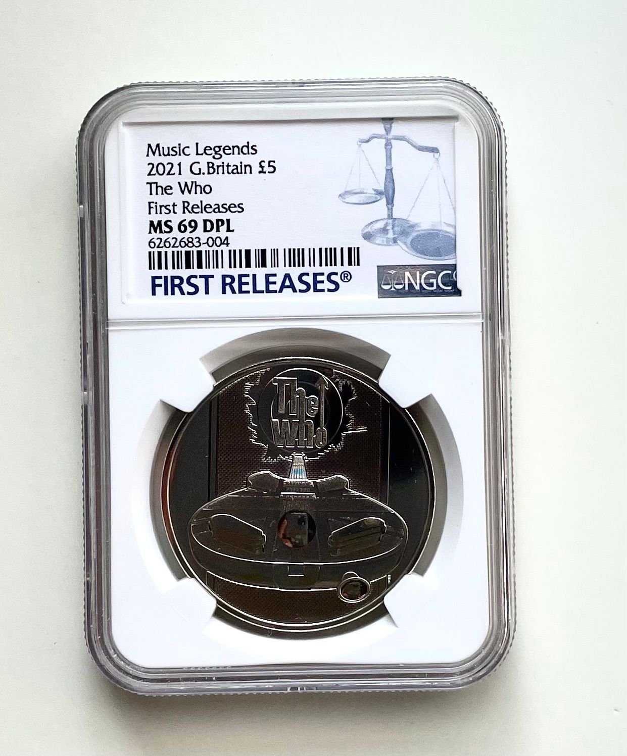 ☆NGC準最高鑑定☆ 2021年 G.Britain £5 The Who Early Releases NGC