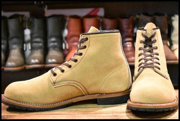 【10D 美品 12年 TYPE-B】レッドウィング 2960 キャメル ララミー 茶 プレーントゥ ベックマン ブーツ redwing HOPESMORE【FA249】