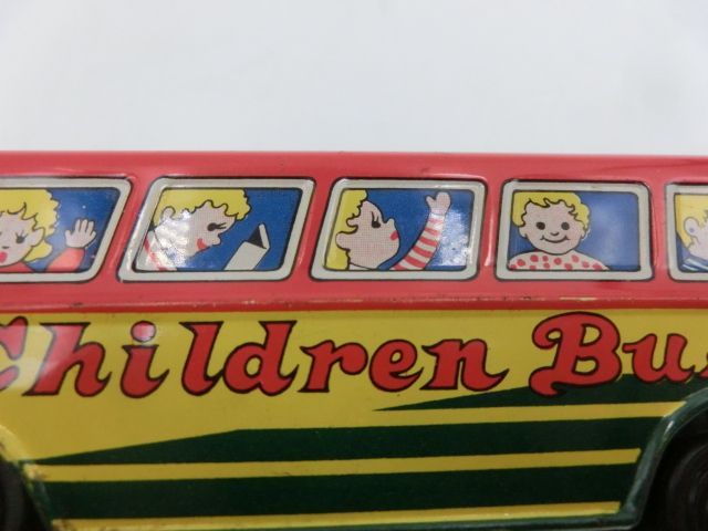 TAKA43-14】◇レトロ玩具 バス ブリキ製 PICNIC BUS Children
