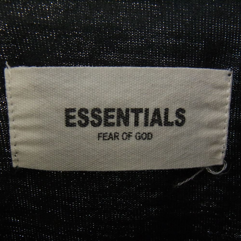 FEAR OF GOD フィアオブゴッド Ｔシャツ ESSENTIALS エッセンシャルズ バック ロゴ Tシャツ カットソー ブラック ブラック系 S【中古】