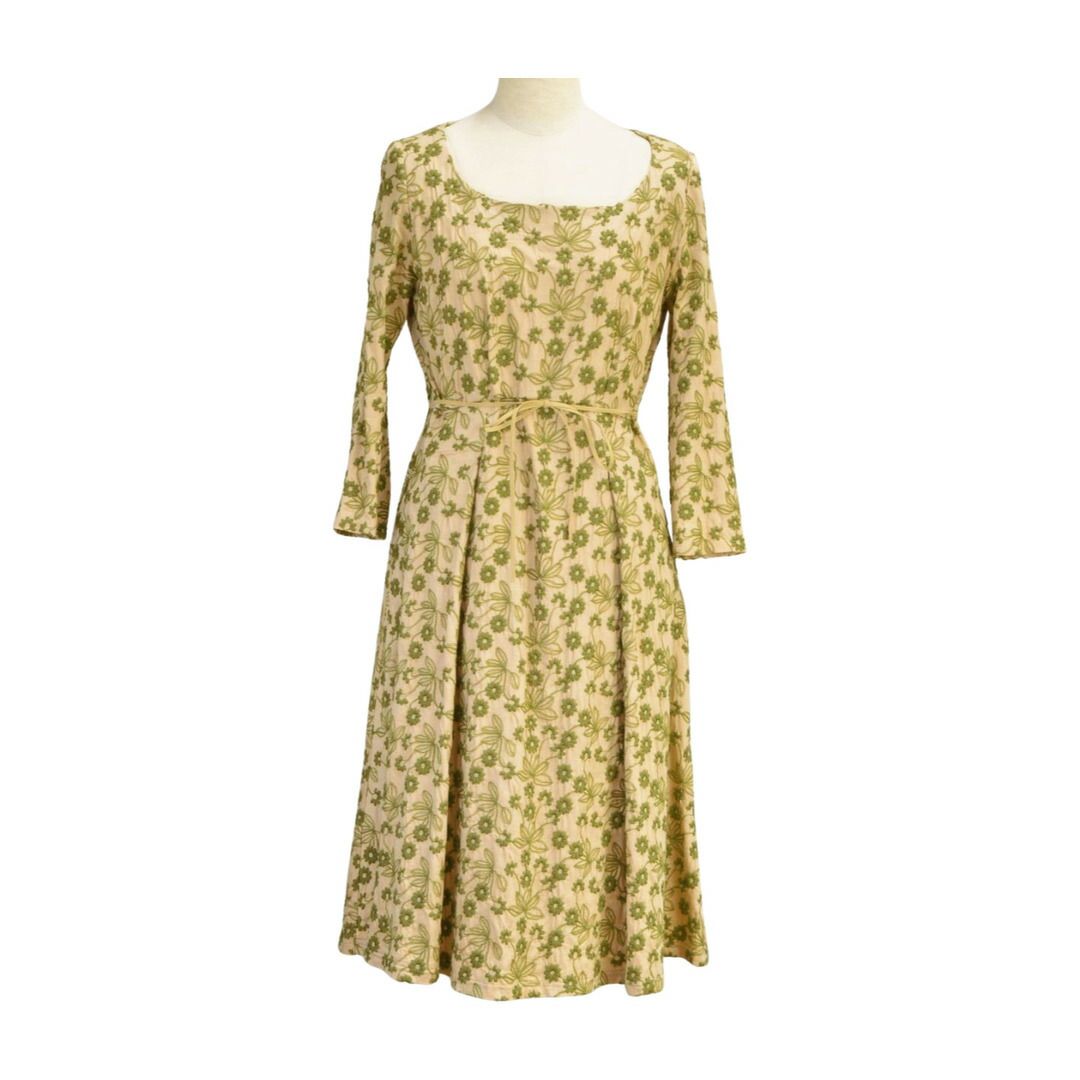 再入荷商品 ワンピース Sybilla シビラ ロング丈 日本製 刺しゅう 花柄 ワンピース