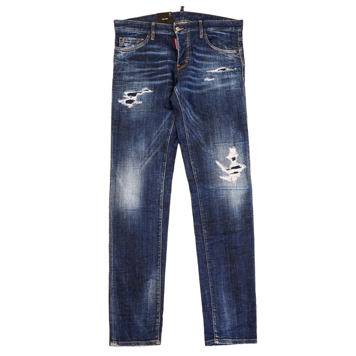 DSQUARED2 ディースクエアード ジーンズ S74LB1332 S30342 SLIM JEAN メンズ 男性 デニム 470 BLUE ブルー