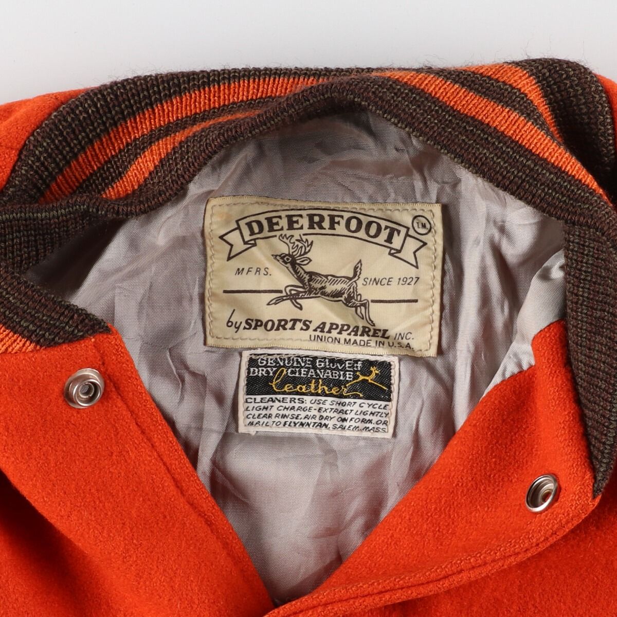 古着 90年代 DEERFOOT ウールスタジャン アワードジャケット バー 