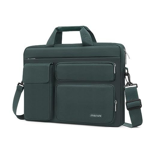 16 インチ_エメラルド グリーン [MOSISO] ラップトップ ショルダー メッセンジャーバッグ 対応機種 MacBook Pro 16インチ 2023-2021 M3 M2 M1/2019-2020 A2141、15-15.6インチ ノートパソコン 二つ