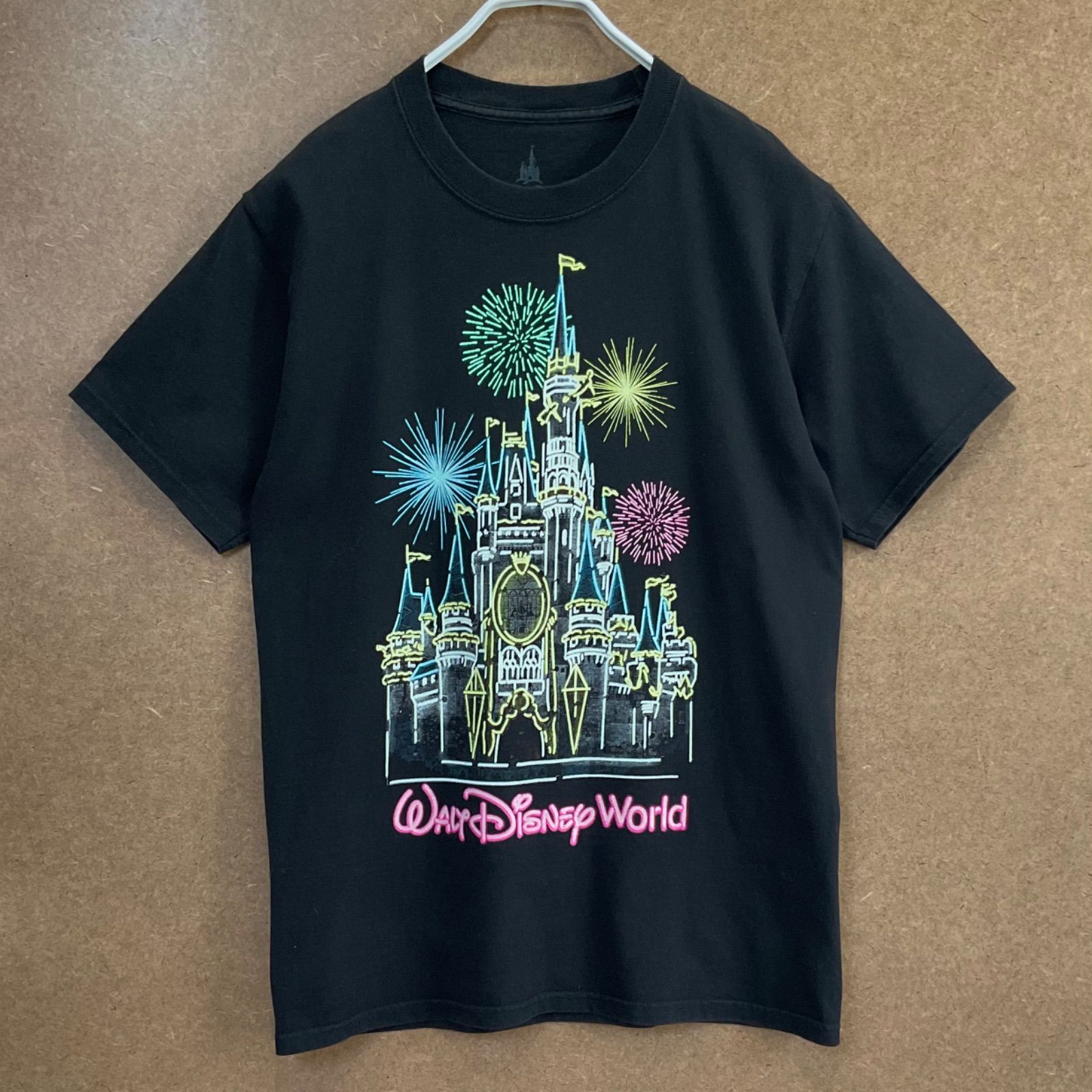 US古着 ウォルトディズニーワールドDisney シンデレラ城 蓄光プリント 
