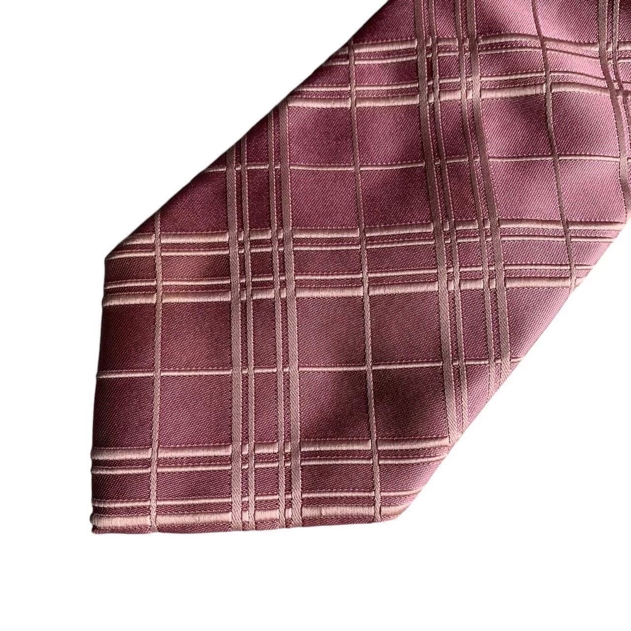BURBERRY バーバリー ネクタイ ピンク 絹 ブラックレーベル