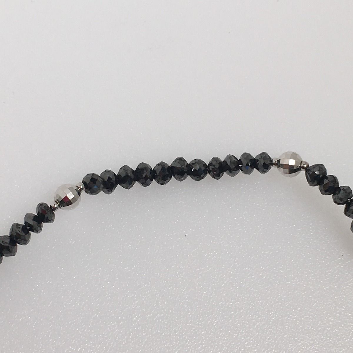 スライド式 ラフォーレ K18WG ブラックダイヤ 50.0ct ネックレス  