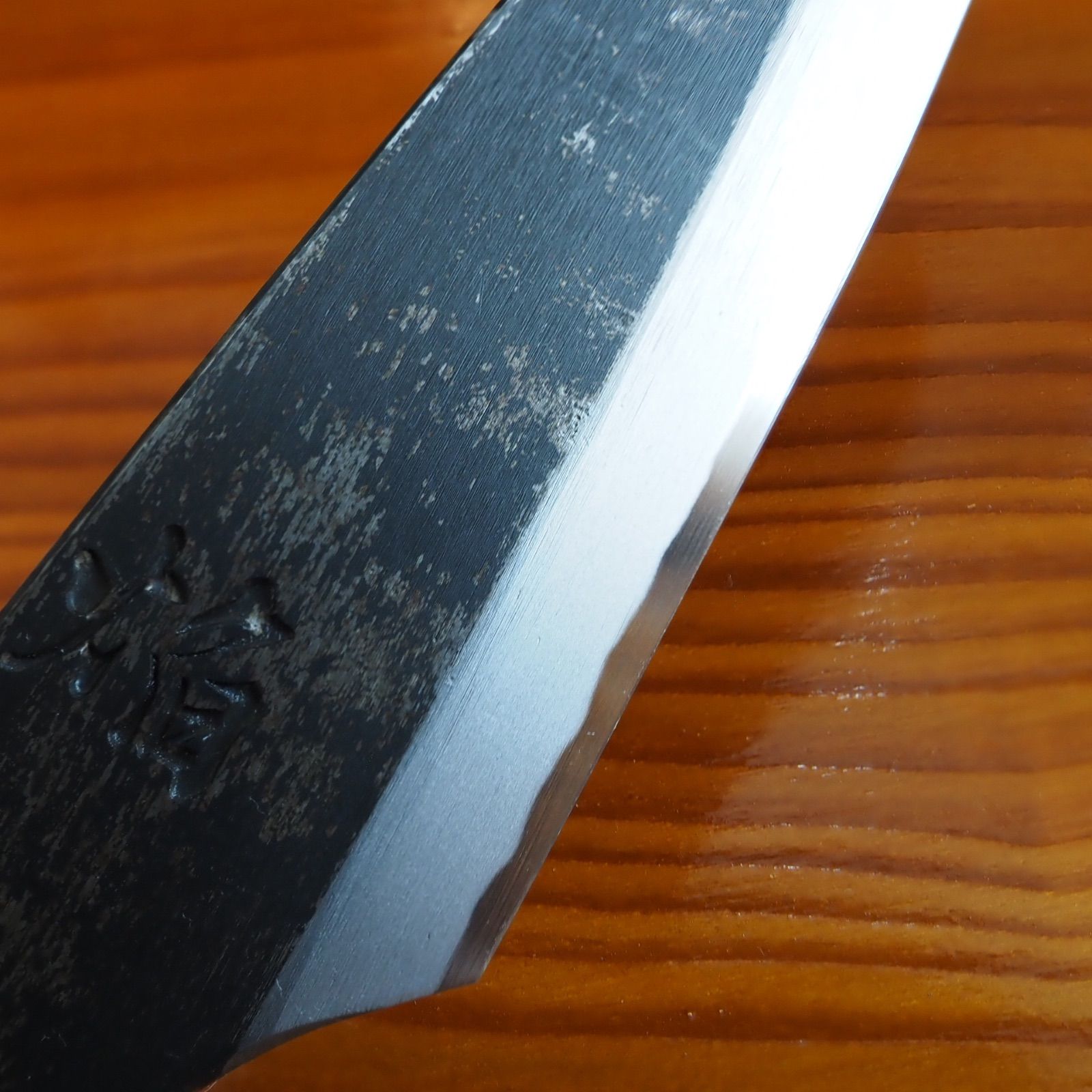 堺鍛冶士 土井逸夫作 焔カスタムナイフ 120mm カーキグリーンコード 青