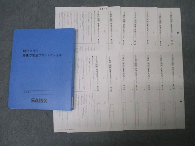 SAPIX サピックス SS特訓 国語 語彙力完成プリント 第1～14回 計