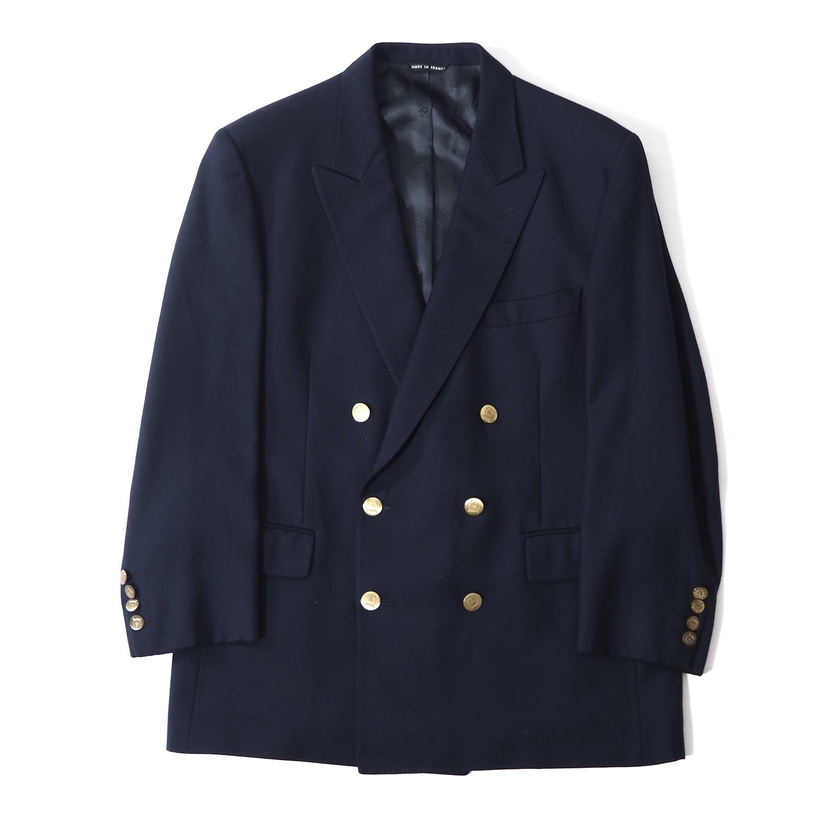 【セール】DIOR ネイビー ダブルブレストジャケット ウール セール】DIOR ネイビー ダブルブレストジャケット ウール