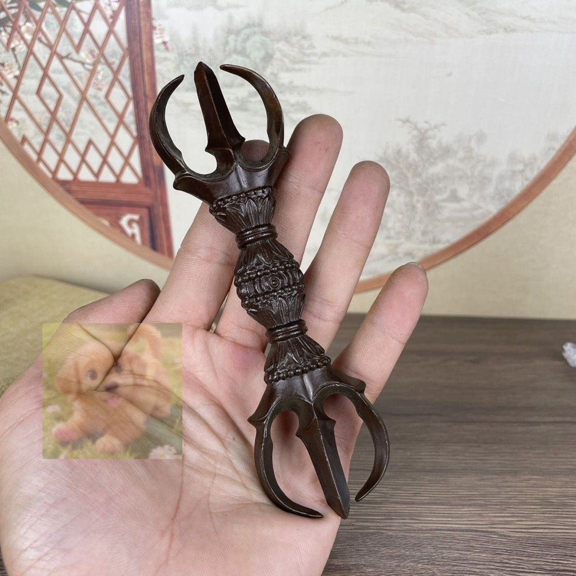 【修縁堂】密教法具 三鈷杵 金剛杵 真言宗 仏教法器 魔除け 修縁堂】密教法具 三鈷杵 金剛杵 真言宗 仏教法器 魔除け