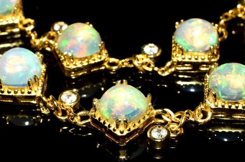 １点物 AAAA エチオピア産 シルバー925 プレシャスオパール 5.5mm アジャスター付き長さ調整 ブレスレット パワーストーン 天然石 _MA9564 NEXPOTALLINN_EU