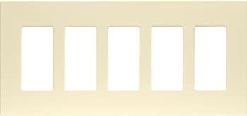 クーパー配線デバイスpjs265?a Decorator Screwless Wallplate、5-gang PJS265A 1
