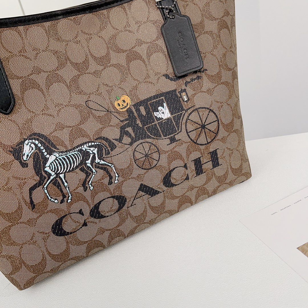 コーチ COACH トートバッグ ハンドバッグ シグネチャー 馬車 レディース