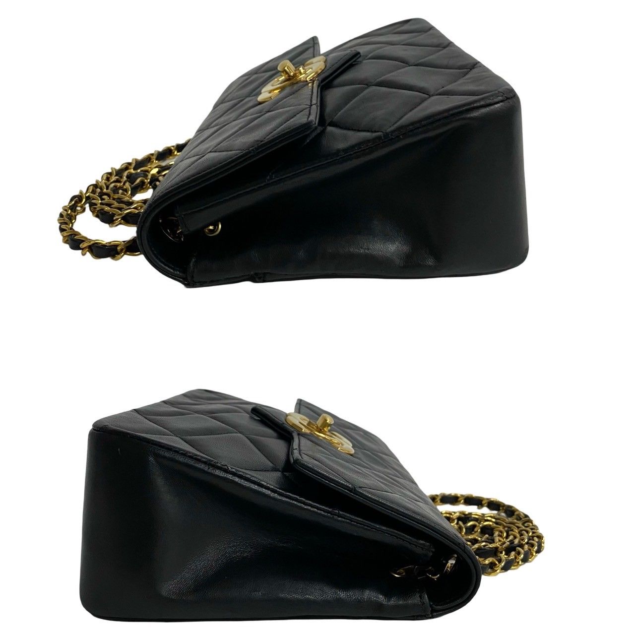値下げしました！CHANEL ターンロック　ラムスキン　極美品 極 美品 シール有 0番台 CHANEL シャネル マトラッセ ココマーク